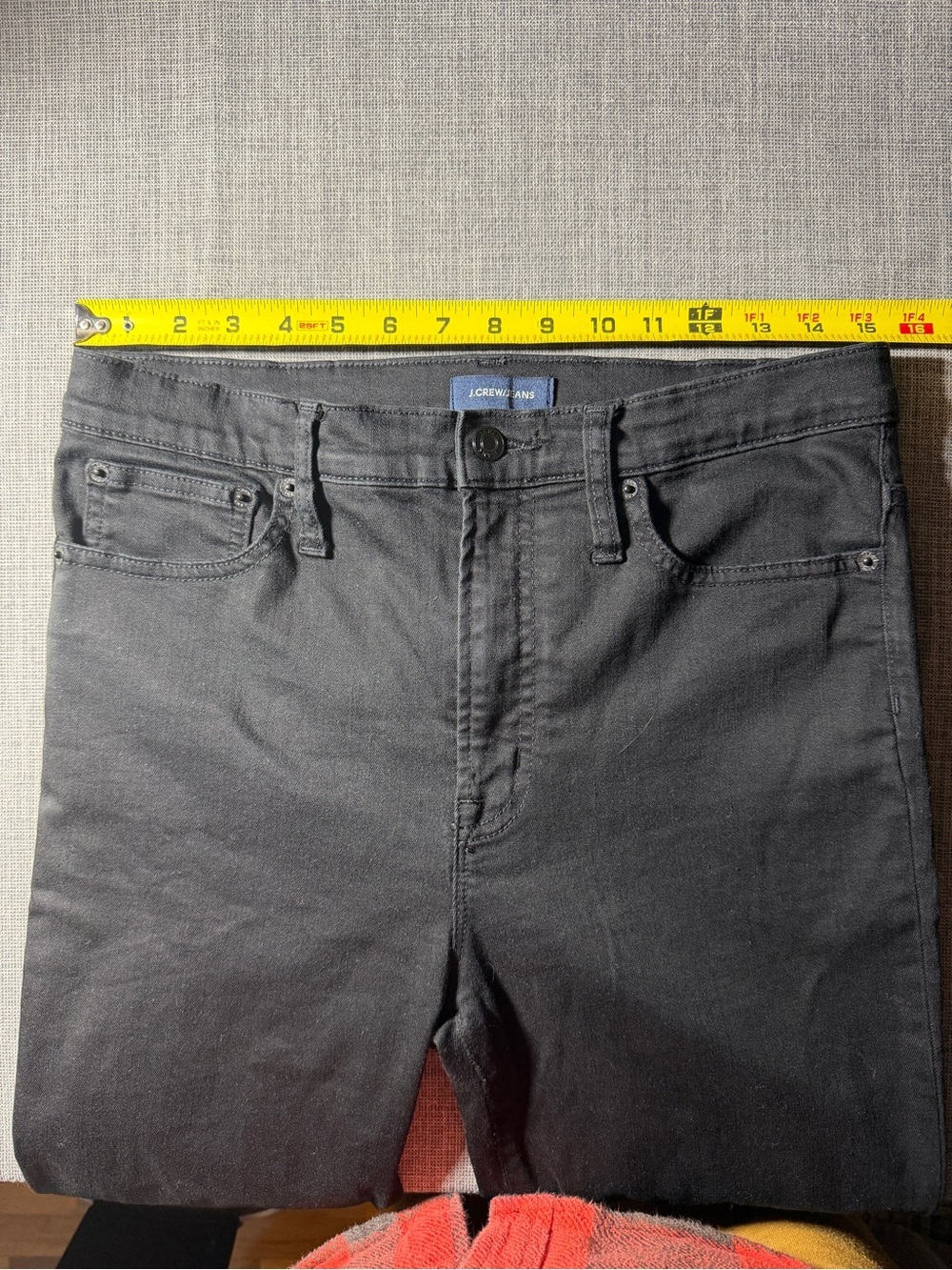J.Crew Toothpick Black 10" High Rise Skinny Jeans Size 30 / 10 Like New - Picture 12 of 14